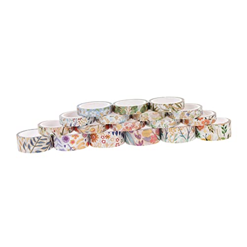 Lurrose 3 Sätze Blumen Und Washi Tape Paint Markers Dekoratives Klebeband White Out Tape Dekoratives Masking Tape Klebeplaner Streifen DIY Hand Account Tape Dekorieren 18 Rollen * 3 von Lurrose