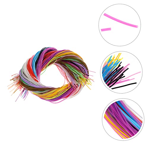 Lurrose 3 Sätze Buntes Geflochtenes Seil Floristendraht Armbandherstellung Perlen DIY Armbandschnur Elastische Schnur Dünne Seilschnur Stränge Mini Garnschnüre 200 Stück * 3 von Lurrose