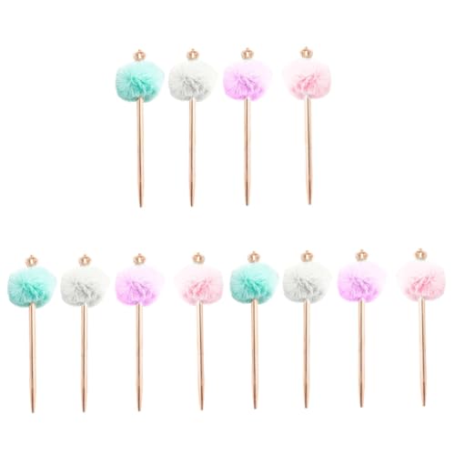 Lurrose 3 Sätze Crown Hair Kugelschreiber Karte Floaty Fidget Beads Neuartige Stifte Filzstifte Große Flauschige Stifte Jumbo Stift Interessante Stifte Badge Stick 4 Stücke * 3 von Lurrose