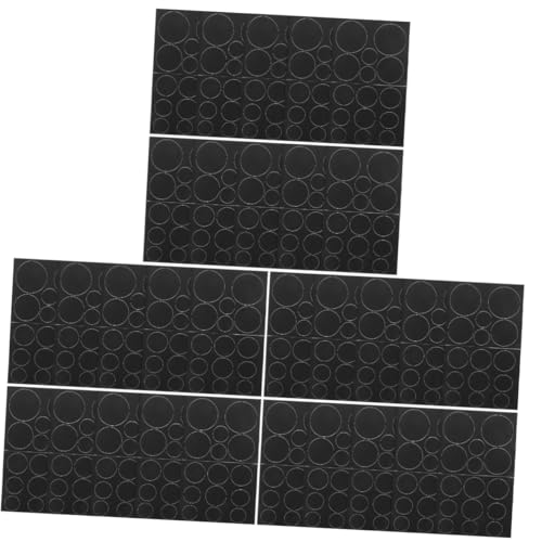 Lurrose 3 Sätze Dekorative Stoffaufkleber Mit Punkten Und Punkten Aufkleber Rund Runde Aufkleber Sticker Rund Kleidungs-punktpads Aufnäher Für Kleidungsstücke Polyester Black 30 Blatt*3 von Lurrose