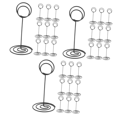 Lurrose 3 Sätze Desktop-nummernschildhalter Fotohalterclip Aus Draht Hohe Tischnummernhalter Tischnummerklammer Platzkartenhalter Bildhalter Für Tische Speisekartenhalter 15 Stück * 3 von Lurrose
