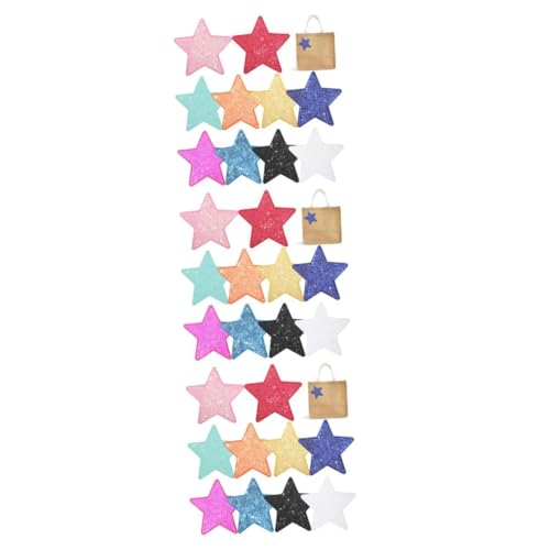 Lurrose 3 Sätze Gestickter Stoffaufnäher Glitzer Stern Aufnäher Shooting Star Aufnäher Pailletten Applikationsaufnäher Stoffaufnäher Party Pailletten Applikationen 10 Stück * 3 von Lurrose