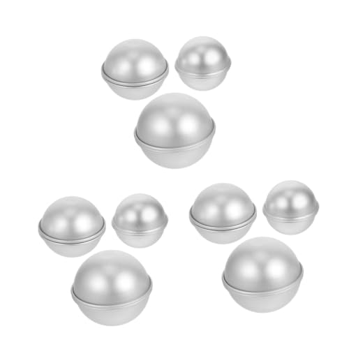 Lurrose 3 Sätze Handgemachte Seifenform Handwerkliche Herstellung Von Formen Diy Badeformen Form Für Badesalzkugeln Badekugel-bastelformen Aluminiumlegierung Silver 6 Stück * 3 von Lurrose