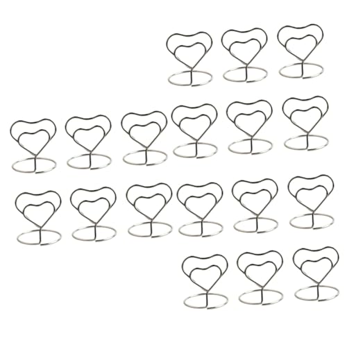 Lurrose 3 Sätze Hochzeitsbedarf Visitenkarten Halterung Memo Clip Halter Memo-halter Tischnummern Für Die Hochzeit Memohalter Aus Draht Tischnummernhalter Büroklammern Silver 20 Stück * 3 von Lurrose