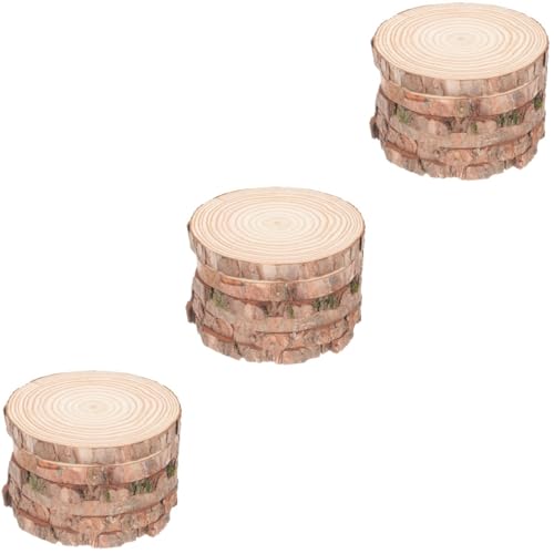 Lurrose 3 Sätze Holzkreise Zum Basteln Projekt Menschen Basteln Stöcke Ensemble Bastelbedarf Runden Naturholz Home Decor Holz Handwerk Natürliche Holzscheiben Hölzern 6 Stück * 3 von Lurrose