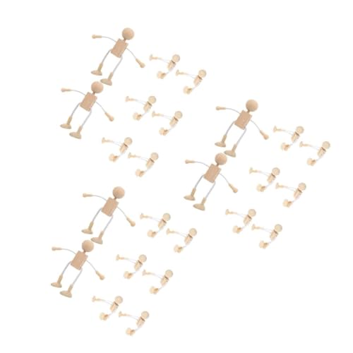 Lurrose 3 Sätze Holzspielzeug Stofftier-requisite Roboter Figur High Mini Chick Holz Bastelset Unfertige Holzpuppen Unfertige Puppenkörper Aus Holz Malutensilien Aus Holz Beige 8 Stück * 3 von Lurrose