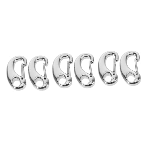 Lurrose 3 Sätze Hummerschere Kleiner Karabiner Karabinerverschlüsse Für Halskette Schlüsselanhänger Mit Goldenem Karabinerverschluss Bootshaken-clips Rostfreier Stahl Silver 2 Stück * 3 von Lurrose