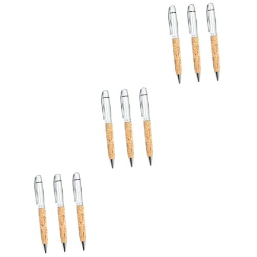 Lurrose 3 Sätze Kugelschreiber Mit Holzmaserung Einziehbarer Stift Süße Stifte Textmarker Pastell Schicke Kugelschreiber Feine Liner-stifte Desktop-zeichenstift Gelstift Metall 3 Stück * 3 von Lurrose