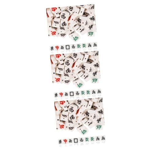 Lurrose 3 Sätze Mahjong-perlen Perlen Und Anhänger Spacer-charm-perlen Bastelmaterial Bastel Materialien Tonkette Lose Perle Perlen Zur Herstellung Von Armbändern Polymer-ton 100 Stück * 3 von Lurrose