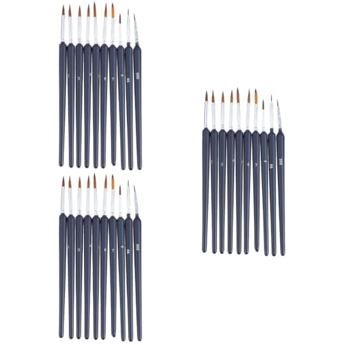 Lurrose 3 Sätze Malstift Pinsel Ölfarbenhalter Ölpinsel Filbert Palette Set Wasserfester Ölpinsel Professioneller Künstlerpinsel Farbe Zum Basteln Schwarz 10 Stück * 3 von Lurrose