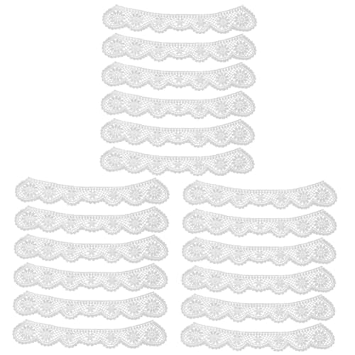 Lurrose 3 Sätze Nähzubehör Für Kleider Transparenter Stoff Sackleinenband Strasssteine Große Pailletten Dekoratives Band Pailletten Nähen Tüllstoff Spitzenband Weiß Milchseide 6 Stück * 3 von Lurrose