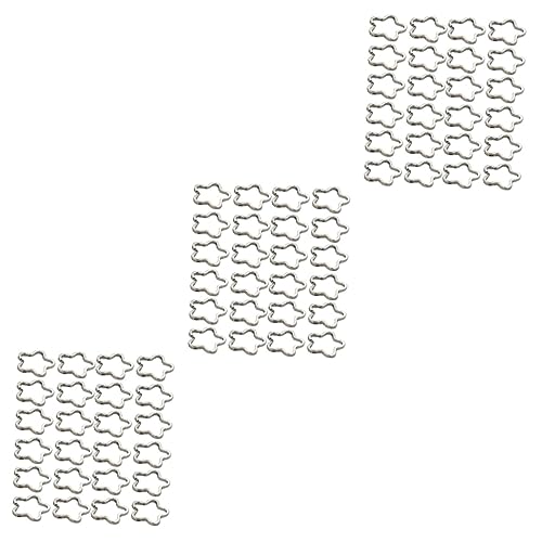 Lurrose 3 Sätze Pflaumen-schlüssel Ring Schlüsselkette Schlüsselanhänger Seat Nasenbügel Goldene Ringe Schlüsselanhänger Mit Schlüsselanhängerringe Weißnickel Silver 80 Stück * 3 von Lurrose