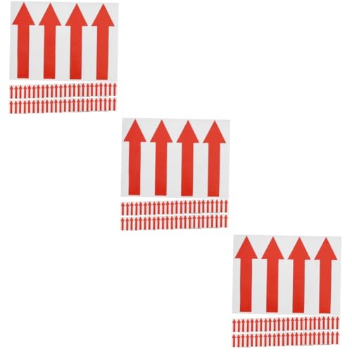 Lurrose 3 Sätze Richtungsaufkleber Abziehbilder Bodenmarkierungsaufkleber Etiketten Für Flaschen Defektanzeige Bodenaufkleber Wegweiser-aufkleber Rot Beschichtetes Papier 100 Stück * 3 von Lurrose