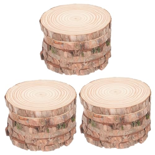 Lurrose 3 Sätze Runder Holzkreis Gießen Hotfix Baum Strasssteine ​​zum Basteln Linde Für Naturholz Home Decor The Craft Bastelzeug Leere Holzscheiben Holzscheitscheiben Hölzern 6 Stück * 3 von Lurrose