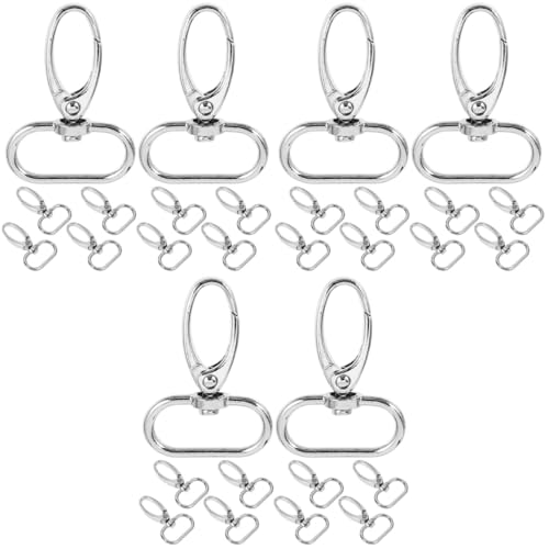 Lurrose 3 Sätze Schließe Schmuckherstellung Rucksack Zubehör Hundehalsband Zubehör Schlüsselband Miserabel Tor Schnallen Für Tragbare Taschen Ring Für Handtasche Metall Silver 10 Stück * 3 von Lurrose