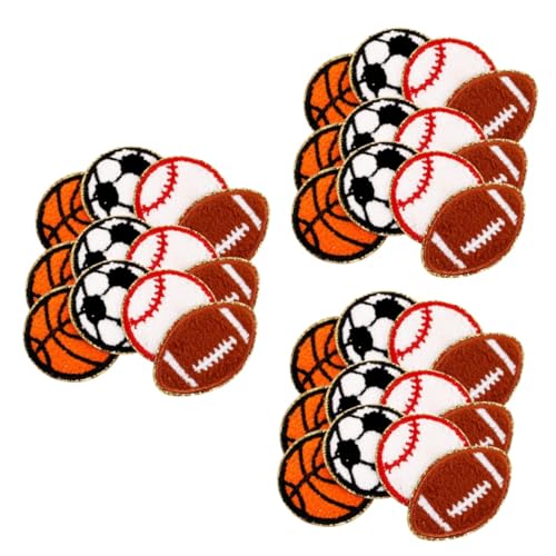 Lurrose 3 Sätze Sport-patches Softball-aufnäher Wand Reparatur Patch Patches Für Bügelbare Aufnäher Patch Zum Aufbügeln Hutflicken Zum Aufbügeln Zarte Hutflecken Stoff 12 Stück * 3 von Lurrose