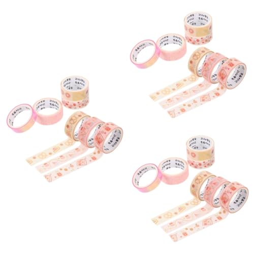 Lurrose 3 Sätze Washi-tape Dekorative Bänder Für Sammelalben Aufkleber Zum Basteln Scrapbook-klebebänder Selber Machen Klebeband Für Scrapbooking Bastelband Japanisches Papier 7 Rollen * 3 von Lurrose