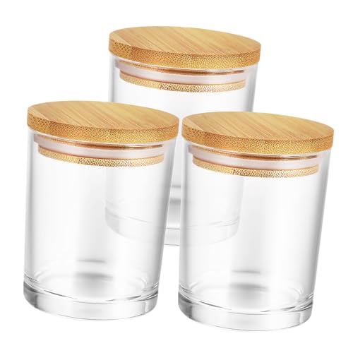 Lurrose 3 Stk Duftkerze Tasse Kandelaber Kerzenhalter Teelichter Kerze Kerzenformen Kerzenhalter Masse Für Duftwachs Led-kerzen Flackern Bougie Kerzen-kit Transparent Glas von Lurrose