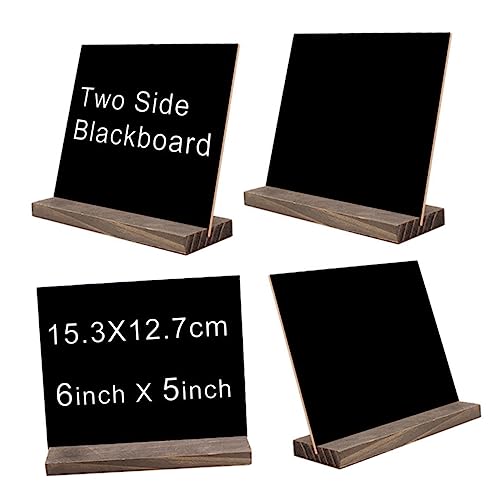 Lurrose 3 Stk Stehtisch Tafel Mini-Tafel Staffelei Tafel write board abziehbar holzpanele holzplatte hochzeitsdekoration Kleine Hoteltafel kleine Ladentafel kleine Holztafel Bambus Black von Lurrose