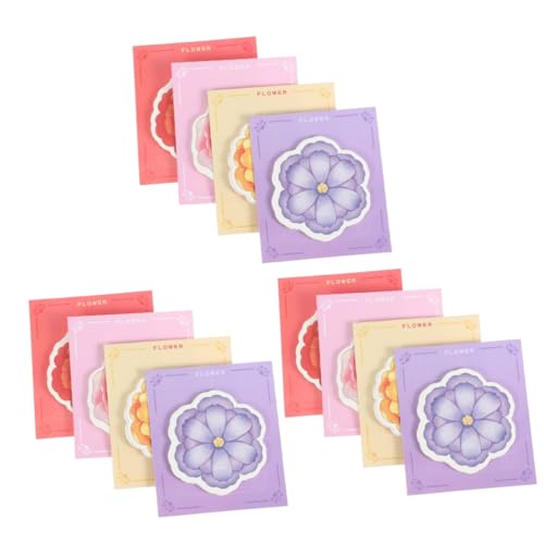 Lurrose 3 Stück 12 Blumen-haftnotiz Sammelalbum Lieferungen Buchfahnen-tabs-streifen Registerkarten Schulbedarf Haftnotizen Scrapbooking Selbstklebende Notizen Klebestreifen Halter Papier von Lurrose