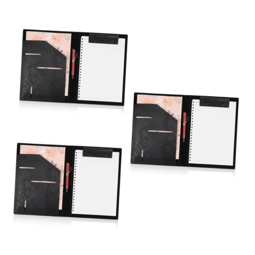 Lurrose 3 Stück Ordnerschiene Notizblöcke Binder Clips Business Notizbuch Organizer Portfolio Notizbuch Lebenslauf Ordner Klemmbrett Halter Für Klassenzimmer Klemmbretter von Lurrose