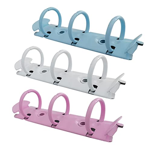 Lurrose 3-teiliges Set Metallclip Mini-ordner Niesschutzklemme Ordner Ordner Bindemittel Mini-bindeklammern Clip Für Buchringe Runder Ordner Büroklammern Aktenordner von Lurrose