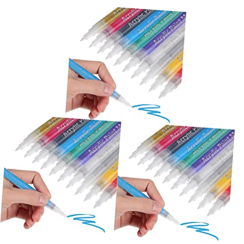 Lurrose 30 Stk Acrylmarker acrylbilder acrylic pen wachsmalstifte Acrylfarben Stifte pastellkreidestifte Scrapbook-Stift Nagelkunstwerkzeuge Farbmalstifte Acryl-Markerstifte Acrylsäure von Lurrose