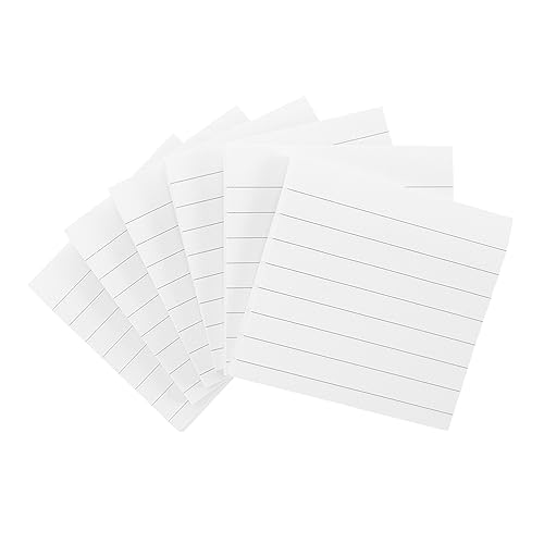 Lurrose 30 Stk Horizontales Notizbuch markitawerzeug durchschreibepapier notepad Haftnotizen selbstklebende Notizblöcke aus Papier Prägnante Memo-Aufkleber gestreifte Notizblöcke Weiß von Lurrose