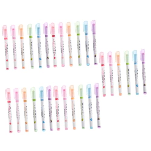 Lurrose 30 Stk Linearer Textmarker Löschbare Textmarker Fluoreszierender Glitzerstift Textmarkerstift Textmarker Stift Stifte Zum Notieren Marker Für Kinder Kurven-textmarker Plastik von Lurrose