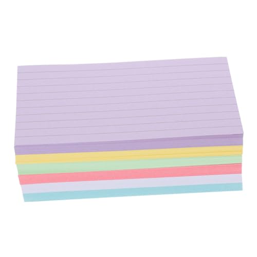 Lurrose 300 Blatt Speicherkarten Notizen Kraftpapier Visitenkarten Notizblock Bunte Karteikarten Leere Karteikarten Farbige Notizkarten Lernwortkarten Karton Notizkarten von Lurrose