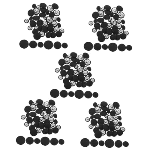 Lurrose 300 Stk Stoffknopf stoffbezogene Knöpfe Tasten filigrane Jackenknöpfe empfindliche Kleiderknöpfe Anzugknöpfe Knöpfe zum Nähen kreative Pulloverknöpfe Mantelknöpfe Aluminium Black von Lurrose