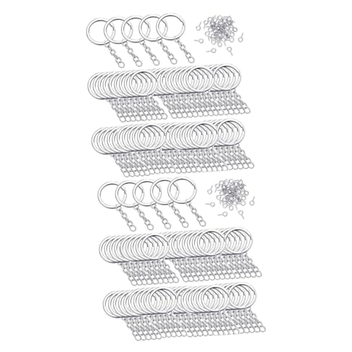 Lurrose 300 Stk Zubehör Für Schlüsselanhänger Werkzeuge Für Schlüsselanhänger Flache Schlüsselanhänger Werkzeuge Für Schlüsselringe Schlüsselanhänger Biegeringe D-ring Rostfreier Stahl von Lurrose