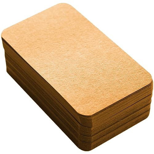 Lurrose 300St Kraftkarton kraft geschenkkarte Karteikarten zum Lernen leere Lernkarten Kraftkarte leere Postkarten Speicher Karteikarten Mini-Karteikarten kleine Notizkarten Kraftpapier von Lurrose