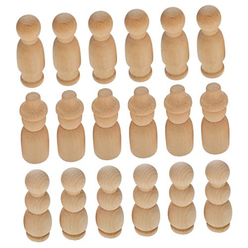 Lurrose 30St Hölzerne Puppe bastelkasten holzspielzeug Geschenkidee dekorfiguren DIY Spielzeug für Kinder Bastelfiguren selber machen dekorative Puppenkörper Holzpuppen bemaltes Spielzeug von Lurrose