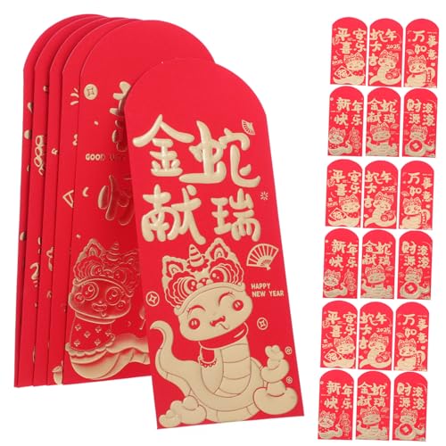 Lurrose 30St Jahr der Schlange Roter Umschlag rotes Paket Chinesisches Mondjahr geschenkverpackung rote farbe rote umschläge für das neue jahr traditionelle rote Tasche Geldumschlag Papier von Lurrose