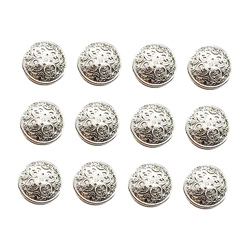 Lurrose 30St Metallknopf für Mantel Jeansknopf Knöpfe Stifte Kleiderknopf Tasten Button-Pin-Hersteller Bausatz bastelzeug handwerkskunst Metallknöpfe Hohlknöpfe für Jacke DIY-Knöpfe Silver von Lurrose