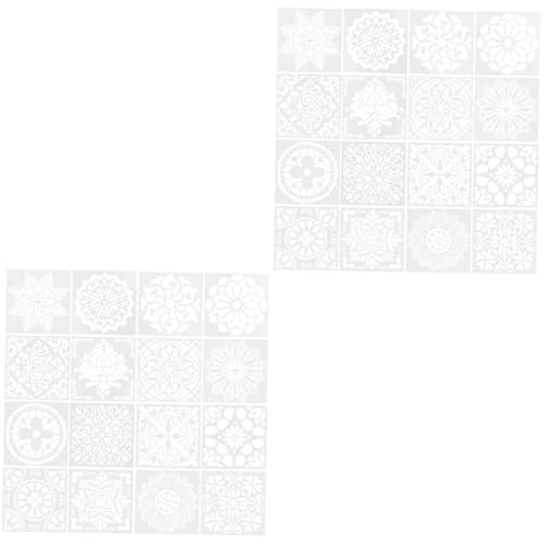 Lurrose 32 Stk Malvorlage Abwaschbare Farbschablonen Mandala-schablone Schablonen Zum Malen Zeichnungsvorlagen Abwaschbare Malschablonen Möbelschablonen Scrapbooking-schablone Das Haustier von Lurrose