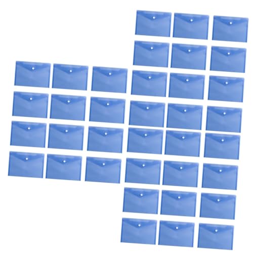 Lurrose 36 Stk Aktentasche Aktenhalter Dateien Ordner durchsichtige Umschläge Button-Datei schul organizer school organizer file Dokumententasche briefumschläge Papiertüte Notizbeutel Blue von Lurrose