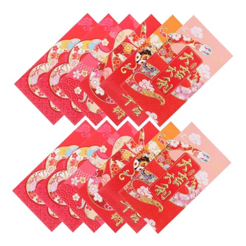 Lurrose 36St Schlangen-Sternzeichen-Glückssiegel Neujahrsroter Umschlag Chinesisches Neujahr Geschenkumschlag Neujahr Hongbao Geldumschläge für Bargeld Hochzeit roter Umschlag Papier von Lurrose