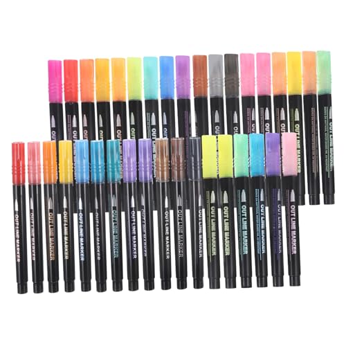 Lurrose 36St Stift Glitzermarker Textmarker Färbemarker schreibkladde leuchtmarker tintenschreiber marker pen glitter pen Farbmarker Bulk-Marker DIY liefert Markierungen Masse Acryl von Lurrose