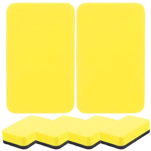 Lurrose 36St Whiteboardstift kleine Whiteboard-Radiergummis digitales Whiteboard Papier Kreide büroartikel büromaterial tragbare Whiteboard-Löscher Radiergummis für weiße Tafeln Eva Yellow von Lurrose