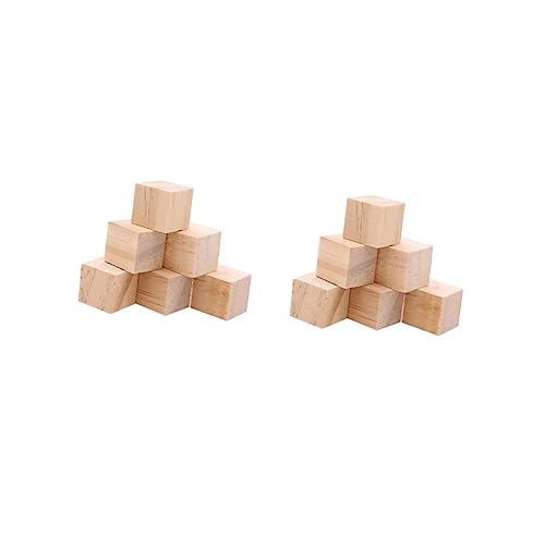 Lurrose 36St Würfel selber machen kinder holzspielzeug holzbausatz Holzdekoration holzbrikett Holzspielzeug für Kinder kleiner Block Bastelwürfel aus Holz quadratischer Holzblock Bambus von Lurrose