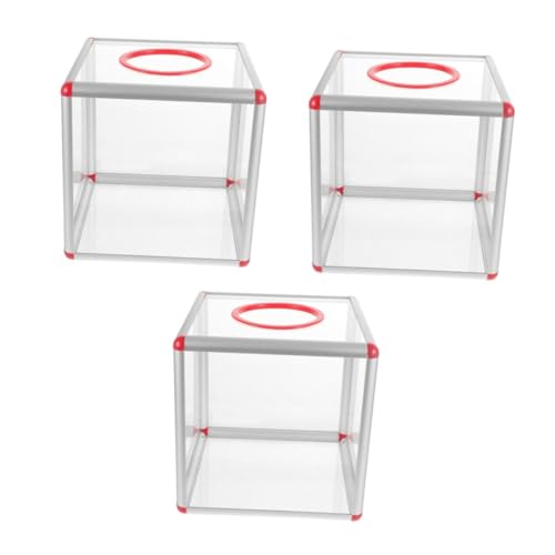 Lurrose 3Er-Box Lotterie-Box verstauen Deckel Tissue-Boxen Zinn verlosen mehrzweckbox wahlurne donation box game case partyboxen Lotteriefall Vorschlagspostfach Tombola liefert Acryl von Lurrose