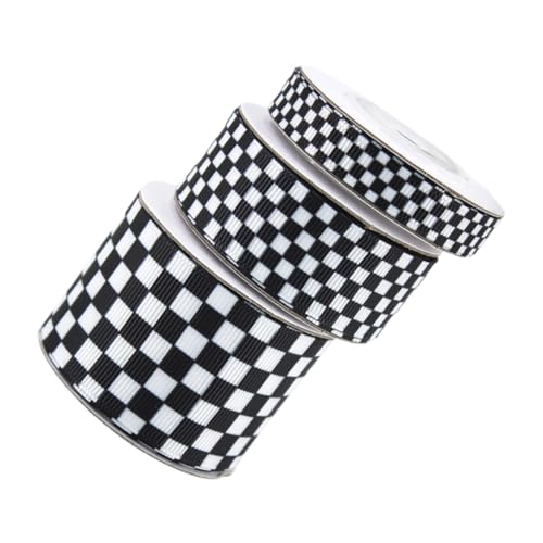 Lurrose 3Rollen Dekoratives Kariertes Bastelband Weißes Polyesterband für Geschenkverpackungen Blumensträuße und DIY Projekte Yards Lurrose 3Rollen Dekoratives Kariertes Bastelband Weißes Polyesterband für Geschenkverpackungen Blumensträuße und DIY Projekte Yards von Lurrose