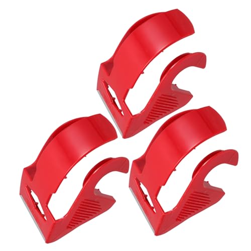 Lurrose 3St Klebebandpacker Klebebandspender Packbandspender Verpackungsbandspender bürobedarf Klebeband Cutter Paketklebebandabroller Malerbandabroller Bandhalter Plastik rot von Lurrose