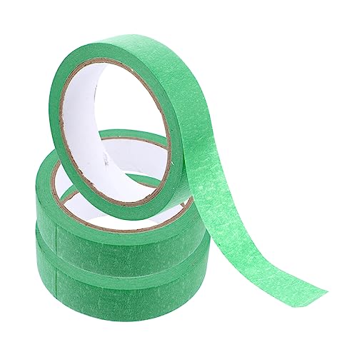 Lurrose 3St Malerband farbiges Band Maskierung Hochleistungs-Klebebandspender doppelt Leitung Auto farbiges klebeband washi-tape aufkleber Kunstpapierbänder Abdeckband zum Lackieren Green von Lurrose