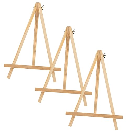 Lurrose 3St Reißbrettständer Fotohalter Kind Tafel Anzeige Markierungen Mini tripod terassenliege ausstellungsständer wohnzimmerdeko Staffeleien aus Holz kleine Staffelei aus Holz hölzern von Lurrose