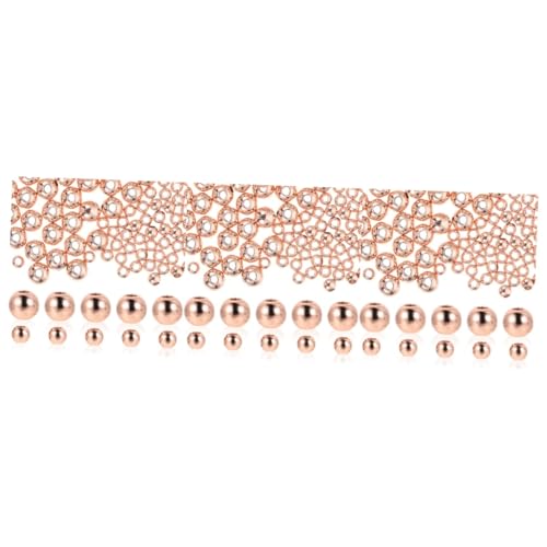 Lurrose 3sets Armband Aus Metallperlen Quetschperlen Strasssteine Schmuckherstellung Schmuck Machen Kunsthandwerkliches Perlenmaterial Halskette Kupferperlen Zubehör Rose Gold 200pcs*3 von Lurrose