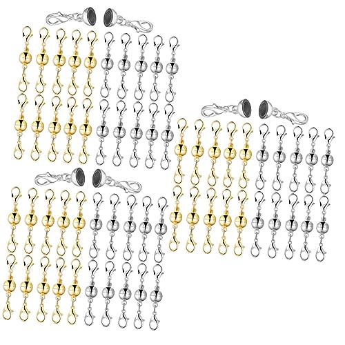 Lurrose 3sets Verbindungsschnalle Ringe Goldarmband Armband-set Haken Verlängerung Für Armband Schmuckwerkzeuge Magnetische Schließkonverter Magnetverschlüsse Für Halsketten Kupfer 20pcs*3 von Lurrose