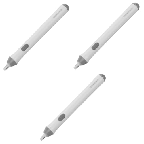 Lurrose 3st Elektrischer Radiergummi Magnetisches Whiteboard Batterie Knetbarer Radiergummi Schreibwaren Löschbar Zappelstift Federmäppchen Radiergummis Gel Textmarker Ende Plastik Weiß von Lurrose